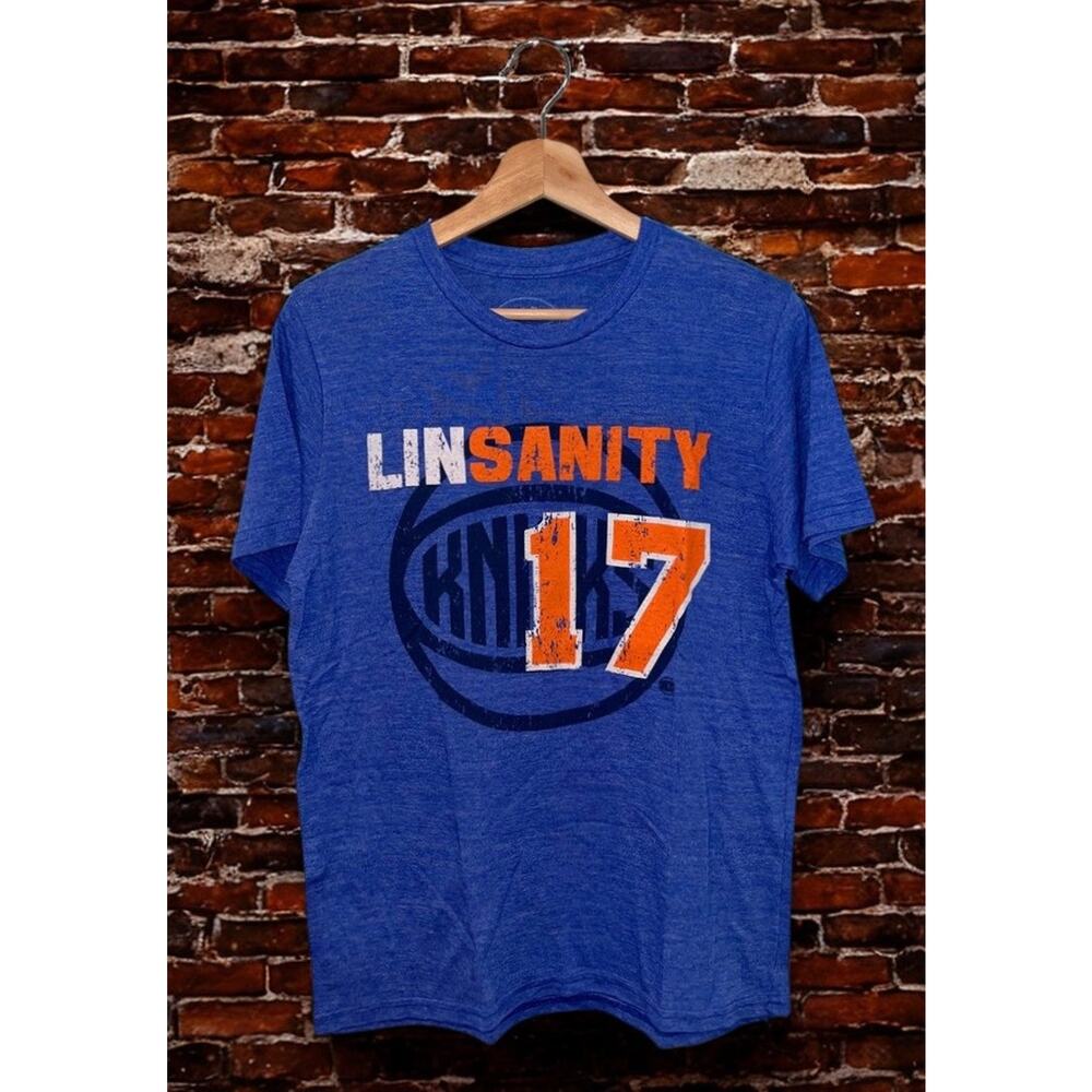 Jeremy Lin LINsanity New York Knicks Majestic Threads Tri Blend T Shirt Small - Picture 2 of 7